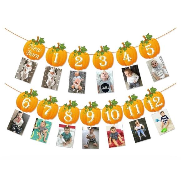 Autumn Fall Pumpkin First Birthday Bundle for One Year Old 1st Party Decorations - Picture 2 of 16